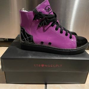 SPOOKY PURPLE STRANG CULT HIGH TOP SNEAKERS
